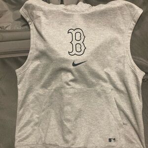 Gray/Navy Boston Red Sox Sleeveless Hoodie
Size:L
MLB Authentic Collection
